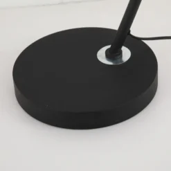 Lámpara de pie Radiant, negro/blanco, altura 156 cm, metal/tela