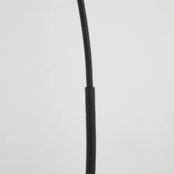 Lámpara de pie Radiant, negro/blanco, altura 156 cm, metal/tela