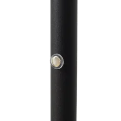 Lámpara de pie recargable LED Elvyn de Lindby, negra, ajustable