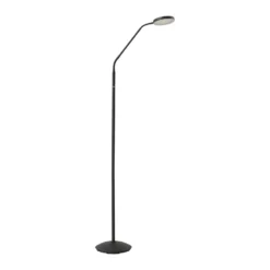 Lámpara de pie recargable LED Elvyn de Lindby, negra, ajustable