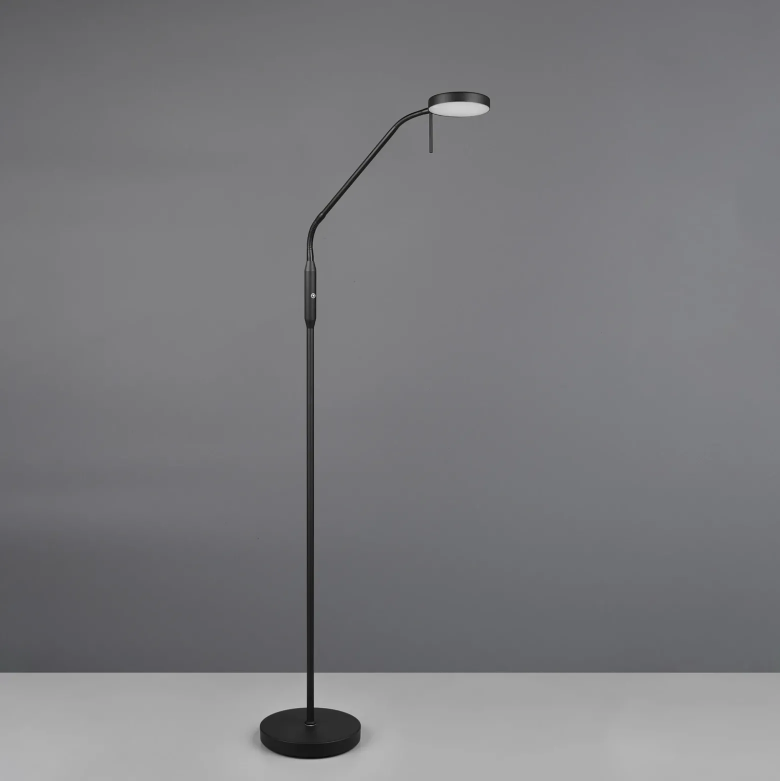 Lámpara de pie recargable LED Moreno, negro mate, CCT, atenuable