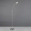 Lámpara de pie recargable LED Moreno, níquel mate, CCT, atenuable
