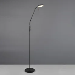 Lámpara de pie recargable LED Moreno, negro mate, CCT, atenuable