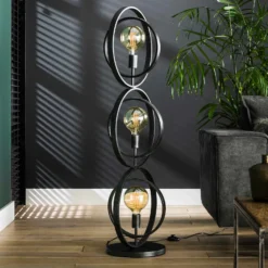 Lámpara de pie Ringelbach, antracita, 3 luces