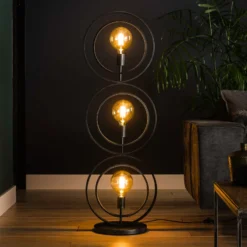 Lámpara de pie Ringelbach, antracita, 3 luces