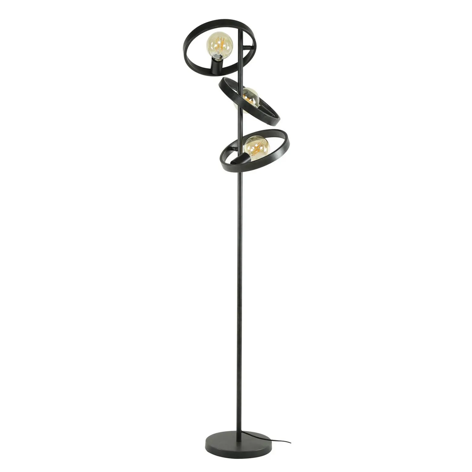 Lámpara de pie Ringelbach, 3 luces, antracita, metal, E27