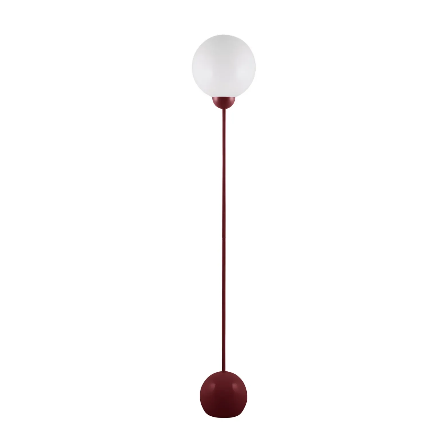 Lámpara de pie Ripley de Globen Lighting, cristal color burdeos, 144 cm