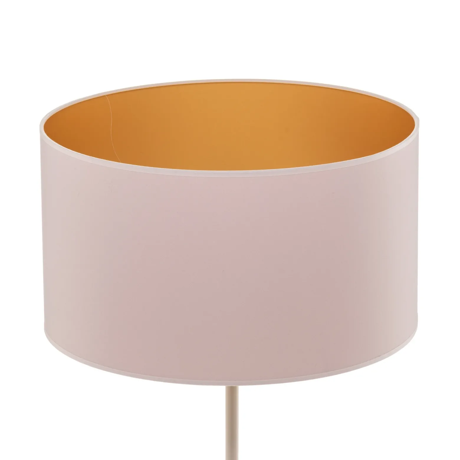 Lámpara de pie Roller, blanco/dorado, altura 145 cm