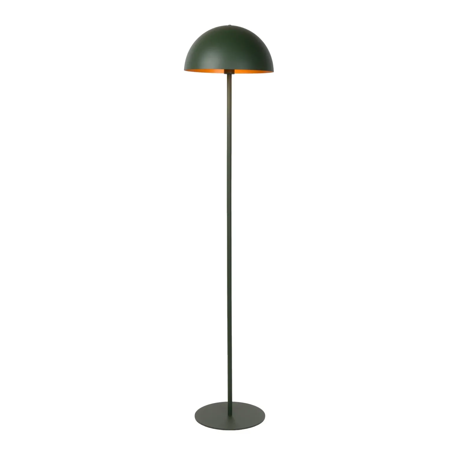 Lámpara de pie Siemon de acero, Ø 35 cm, verde