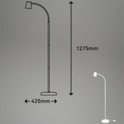 Lámpara de pie Skriva, ajustable, GU10, blanco
