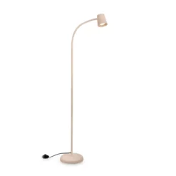 Lámpara de pie Skriva, beige, ajustable, metal, GU10