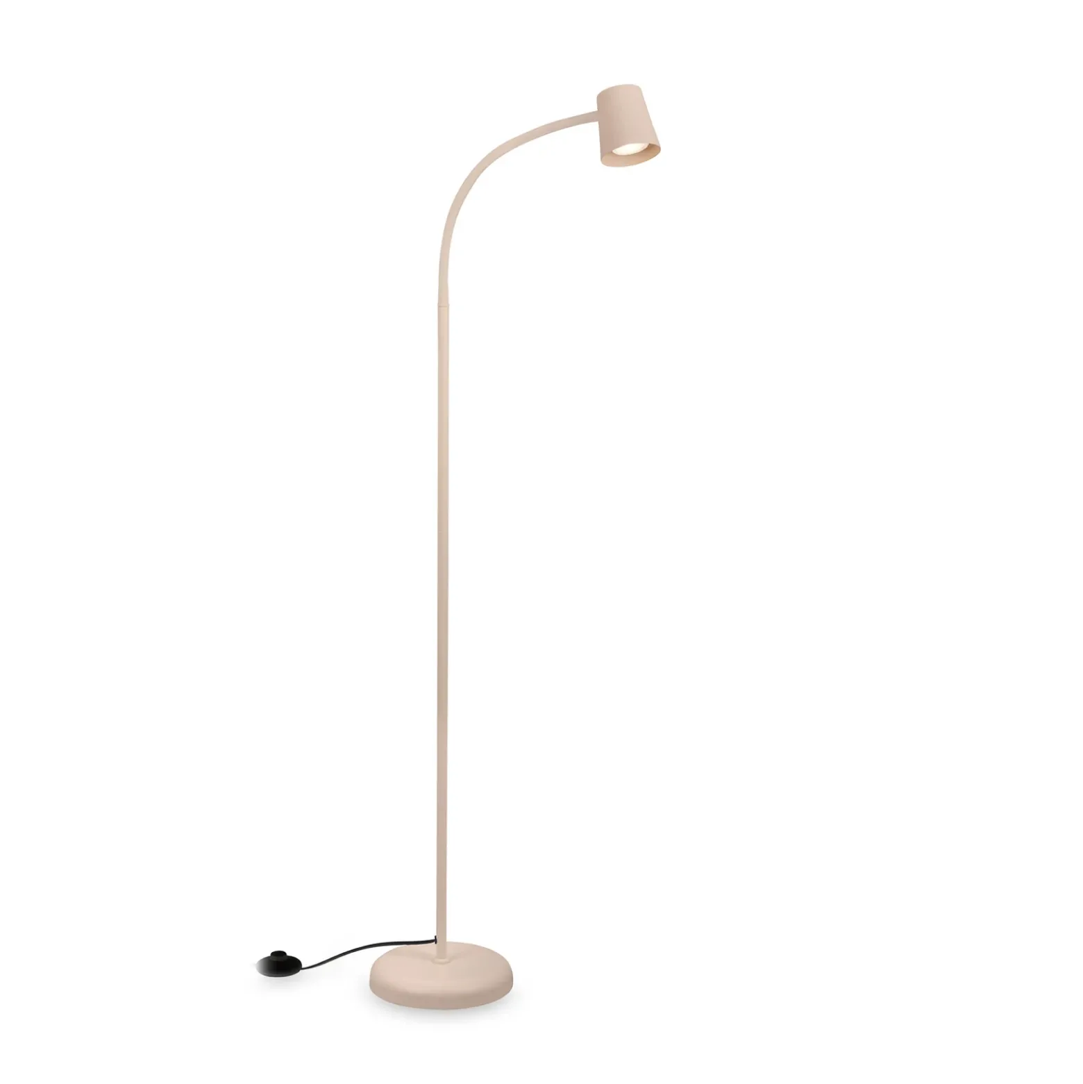 Lámpara de pie Skriva, beige, ajustable, metal, GU10