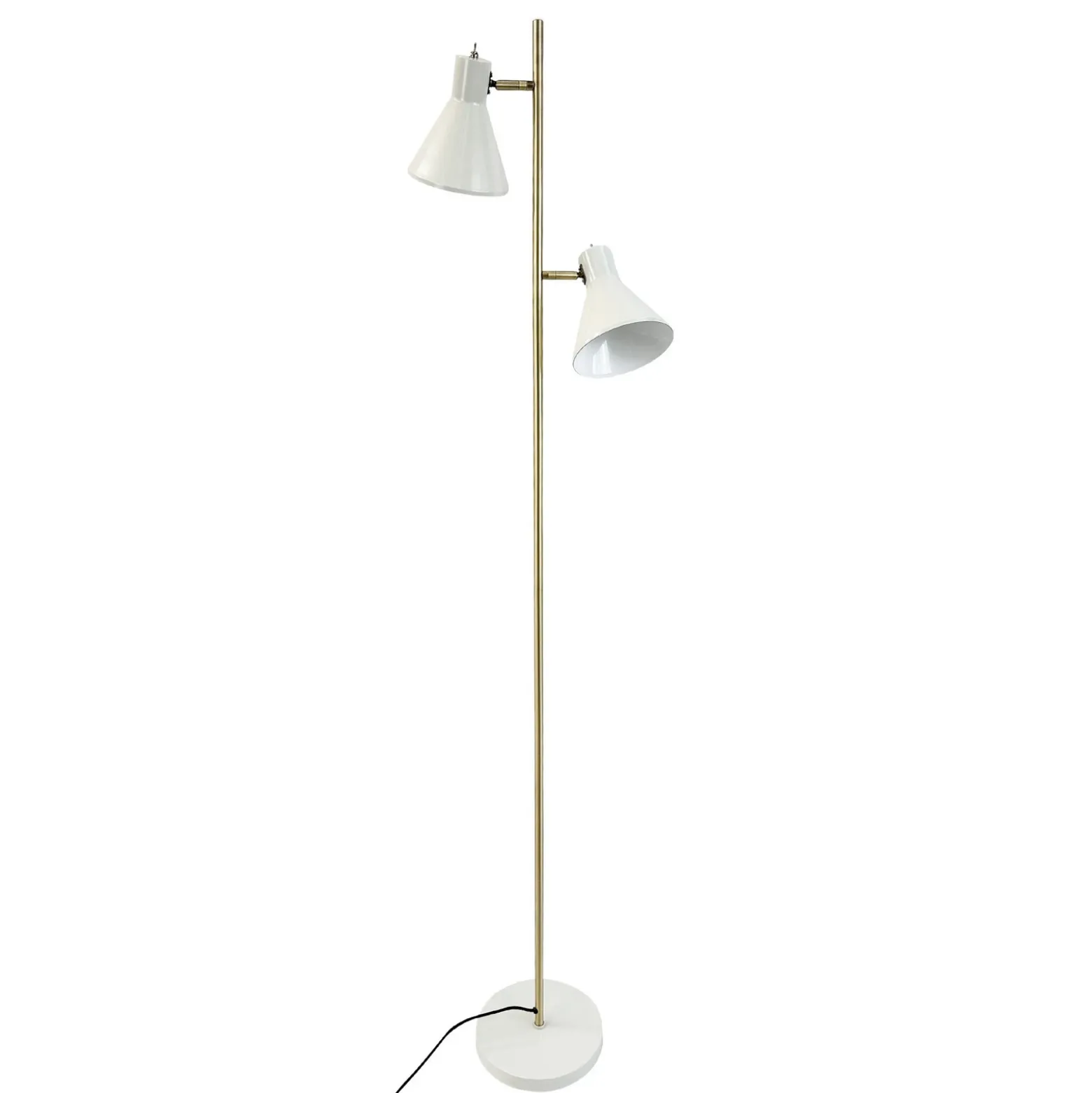 Lámpara de pie Sleep de Dyberg Larsen, blanco cemento, altura 165 cm, acero