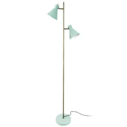 Lámpara de pie Sleep de Dyberg Larsen, verde menta, altura 165 cm, acero