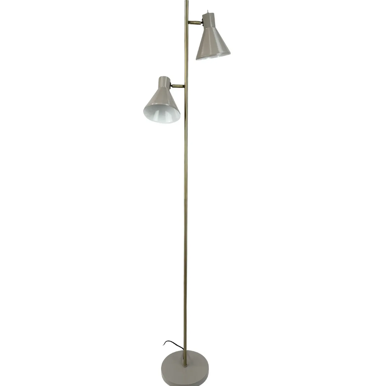 Lámpara de pie Sleep de Dyberg Larsen, marrón grisáceo, altura 165 cm, acero
