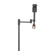 Lámpara de pie Stang, brazo de lectura LED, mimbre negro/natural