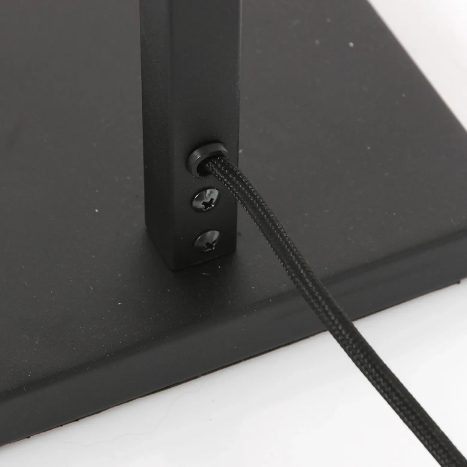 Lámpara de pie Stang, negro/marrón, altura 160 cm, corcho
