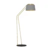 Lámpara de pie Stars of Light Almerimar, gris/latón, 181 cm