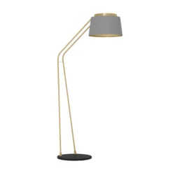 Lámpara de pie Stars of Light Almerimar, gris/latón, 181 cm