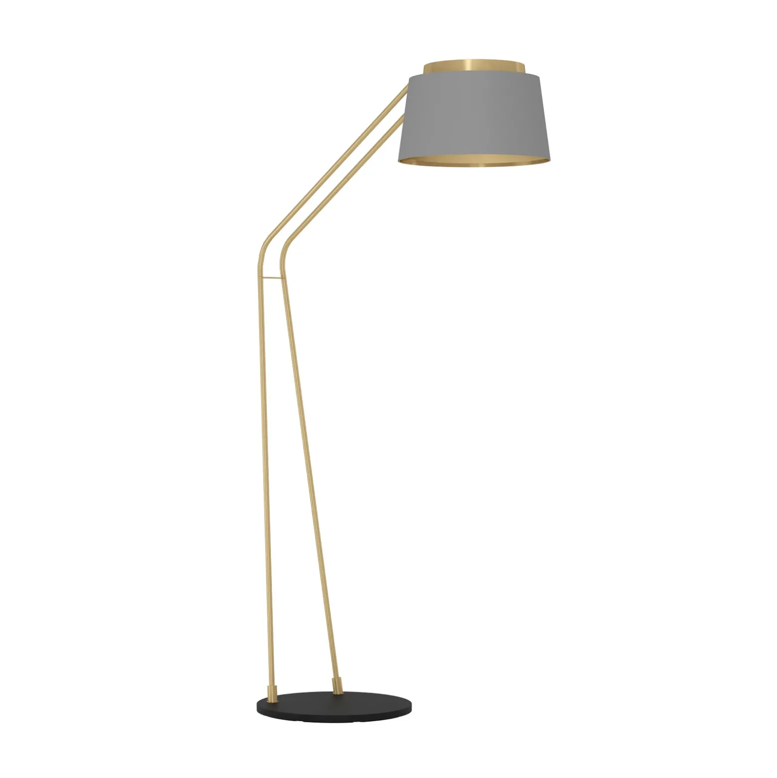 Lámpara de pie Stars of Light Almerimar, gris/latón, 181 cm