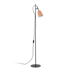 Lámpara de pie Studio, rosa/negro, acero, altura 132,5 cm