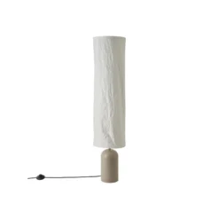 Lámpara de pie Talli, marrón, Tyvek/metal, altura 113 cm