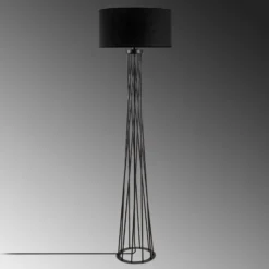 Lámpara de pie Tall 13470, negro, lona, altura 175 cm