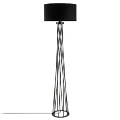 Lámpara de pie Tall 13470, negro, lona, altura 175 cm