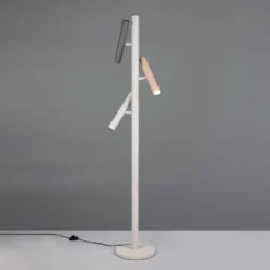 Lámpara de pie Terloa, multicolor, altura 143 cm, metal, 3 luces.