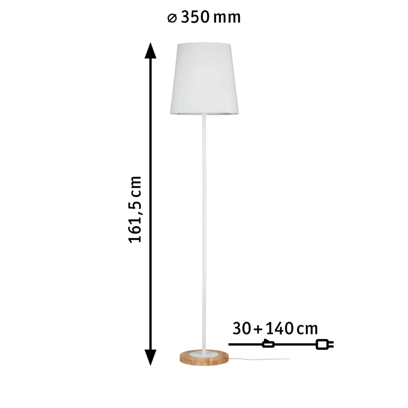 Lámpara de pie textil Stellan