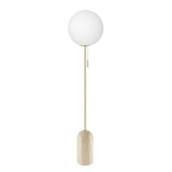 Lámpara de pie Torrano de Globen Lighting, altura 145 cm, travertino