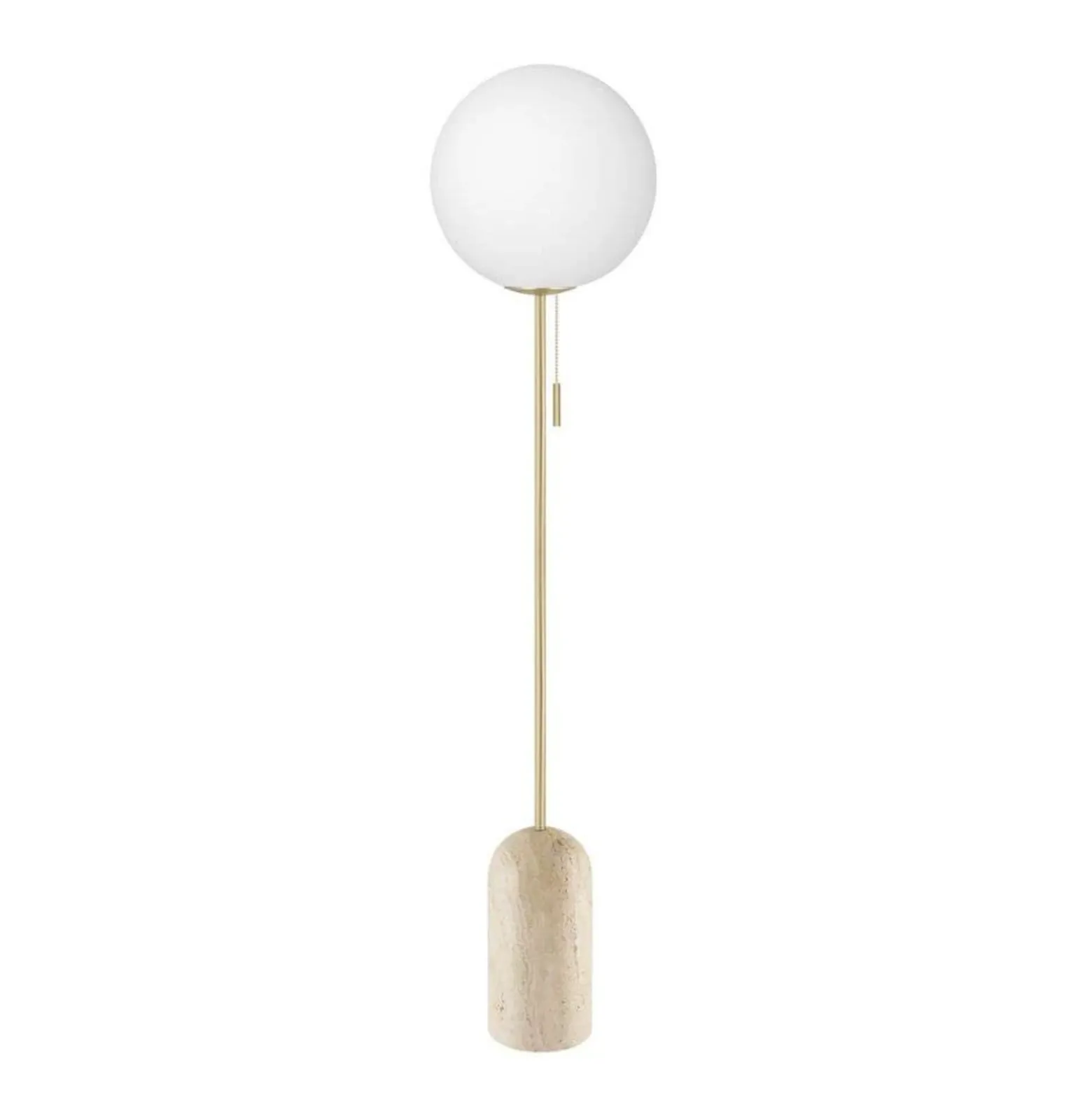 Lámpara de pie Torrano de Globen Lighting, altura 145 cm, travertino