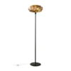 Lámpara de pie Vento, negro/dorado, metal, Ø 40 cm, E27