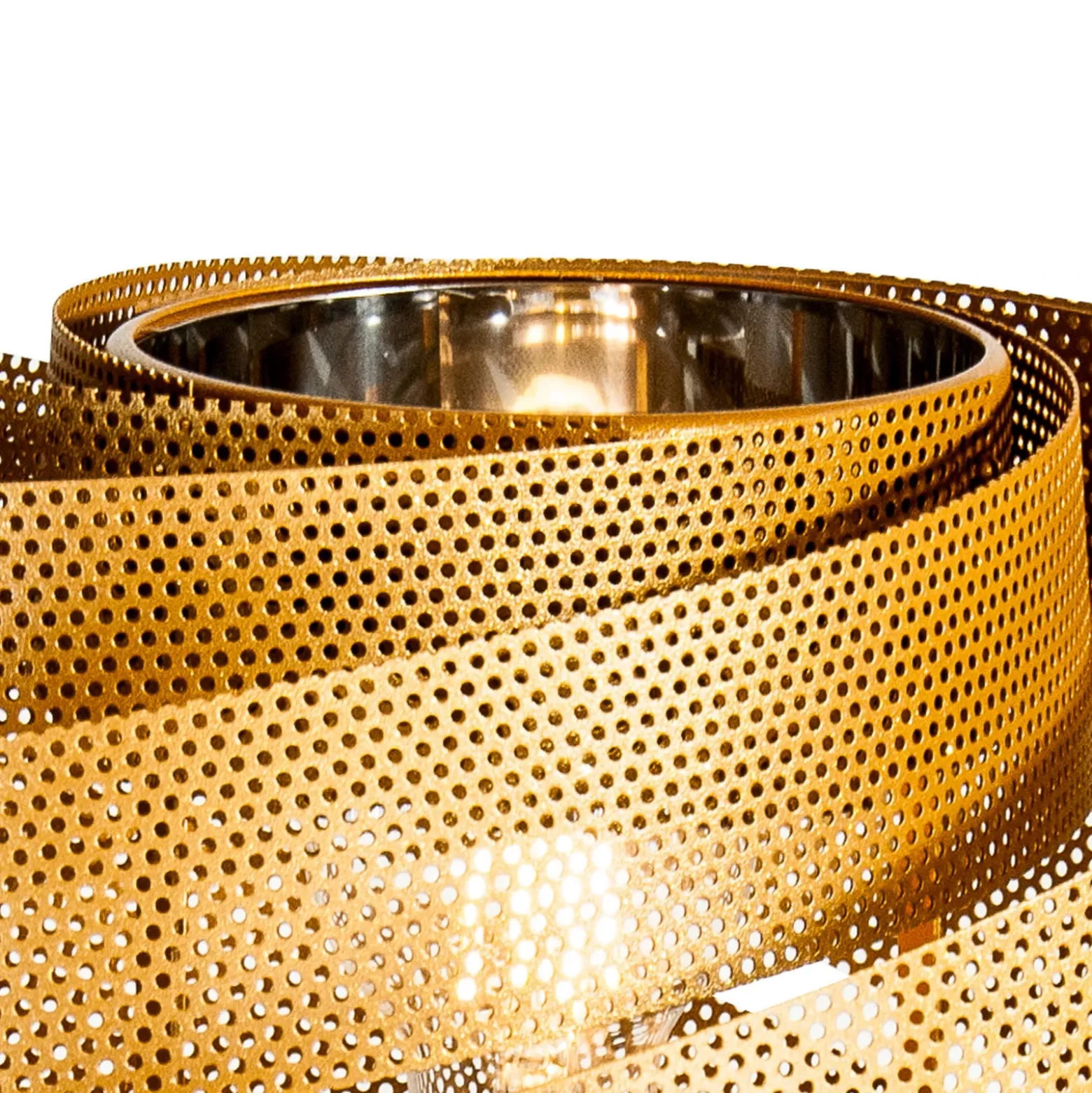 Lámpara de pie Vento, negro/dorado, metal, Ø 40 cm, E27