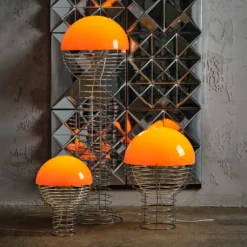 Lámpara de pie VERPAN Wire, naranja