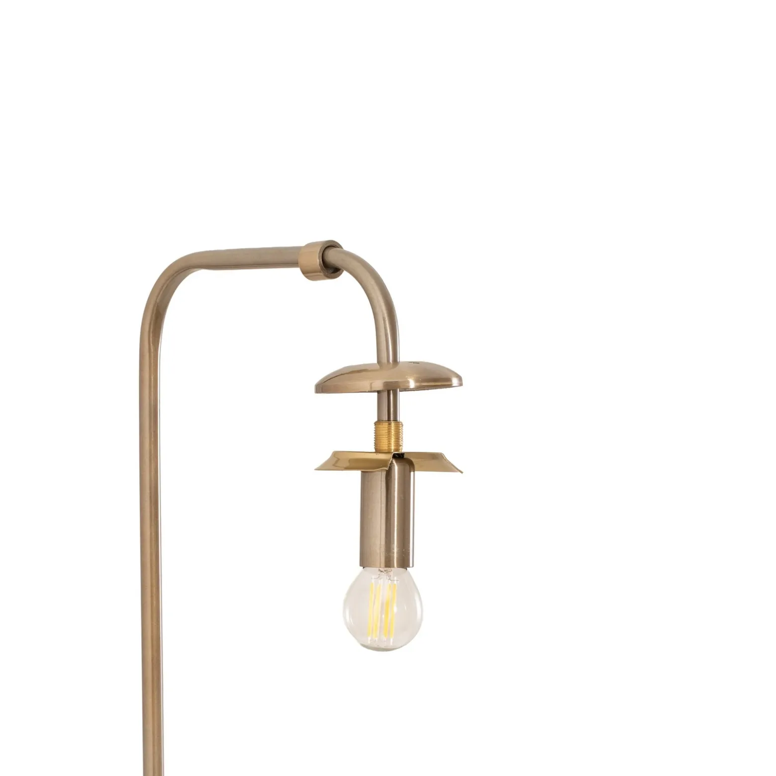 Lámpara de pie Viran, oro antiguo, cristal, altura 146 cm, E14