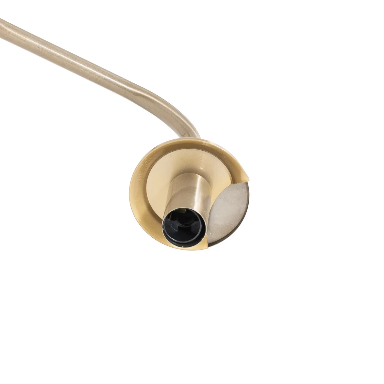Lámpara de pie Viran, oro antiguo, cristal, altura 146 cm, E14