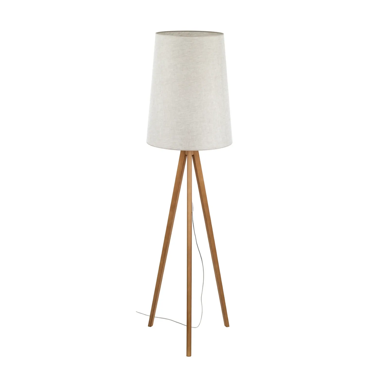 Lámpara de pie Walz, color crema, madera, altura 175 cm, E27