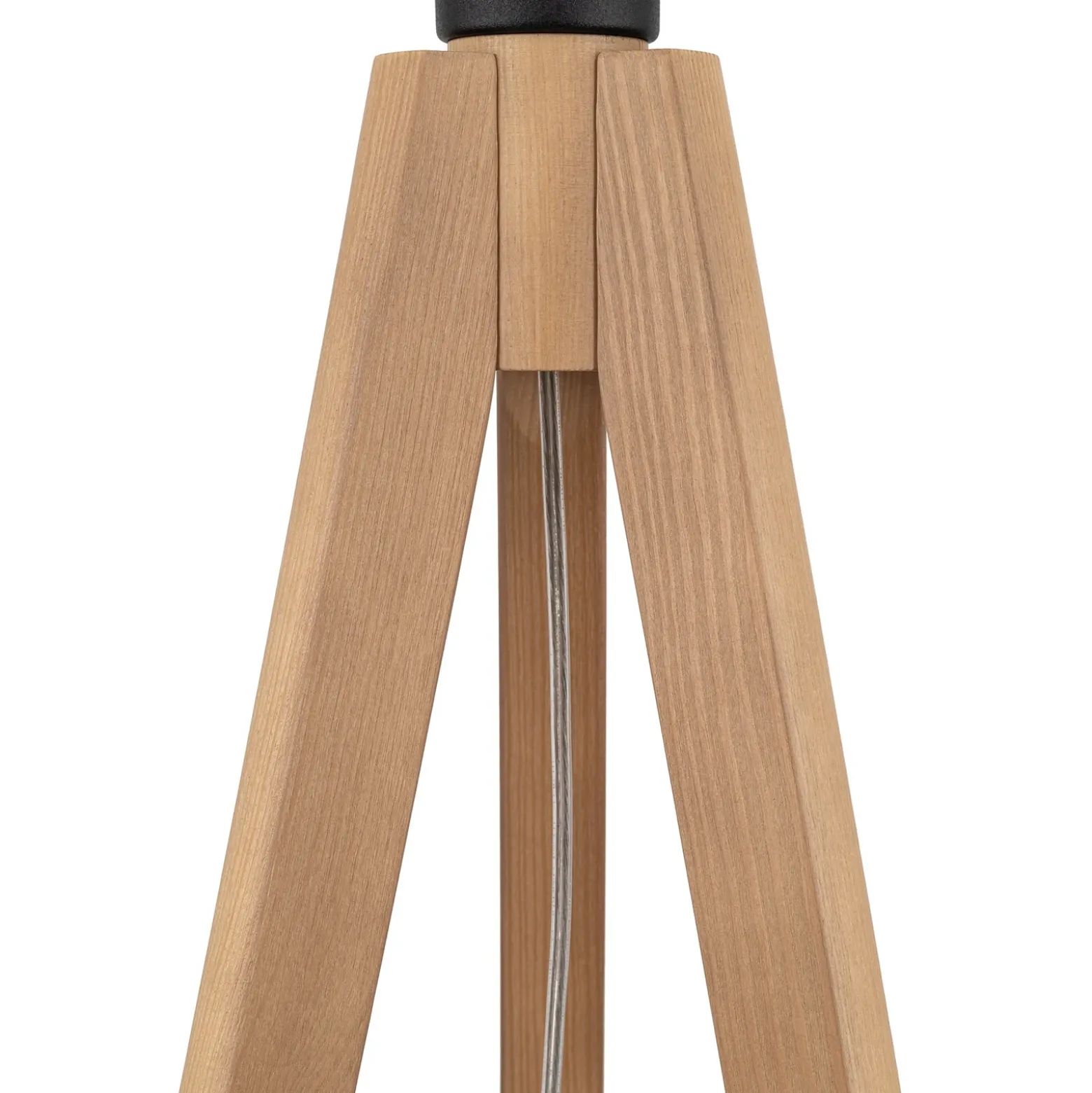 Lámpara de pie Walz, negra, madera, altura 175 cm, E27