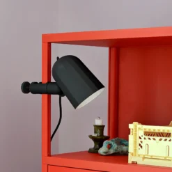 Lámpara de pinza HAY Noc Clip, gris oscuro, metal, enchufe, E14