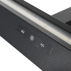 Lámpara de pinza LED Arcchio Shax, negra, con sensor, atenuable, 4.000 K