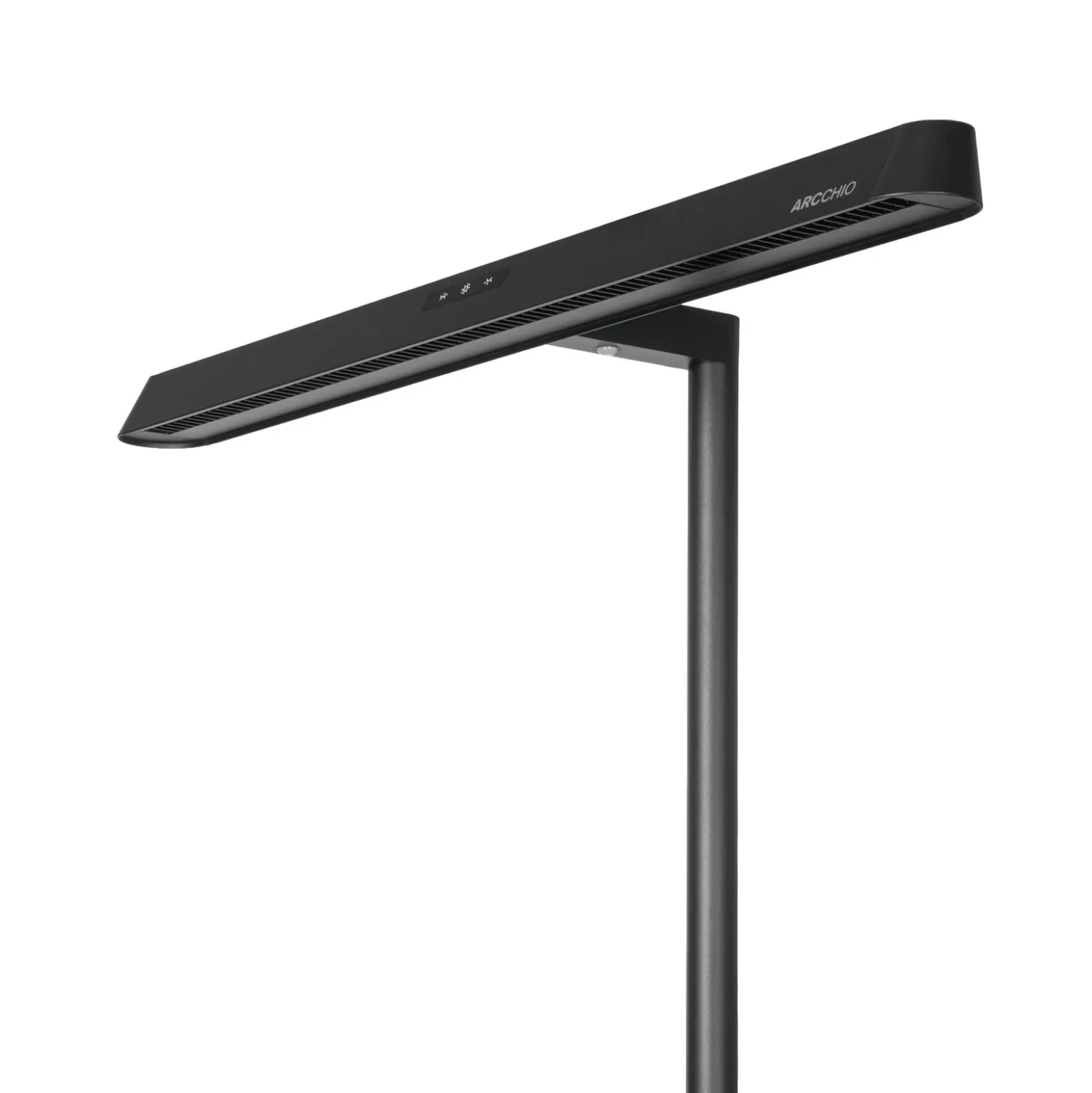 Lámpara de pinza LED Arcchio Shax, negra, con sensor, atenuable, 4.000 K