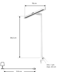 Lámpara de pinza LED Arcchio Shax, blanca, con sensor, atenuable, 4.000 K