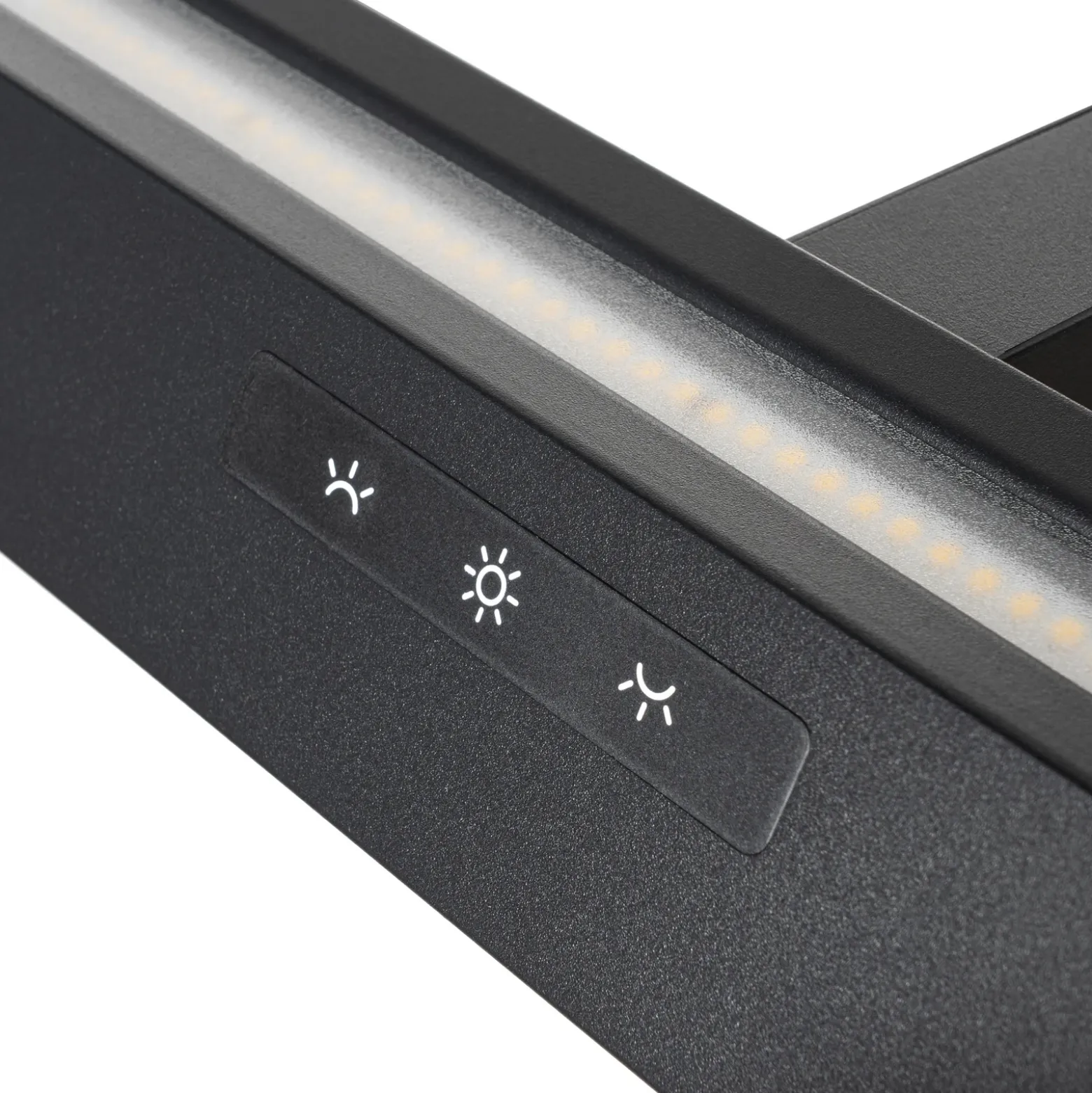 Lámpara de pinza LED Arcchio Shax, negra, con sensor, atenuable, 4.000 K