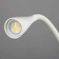 Lámpara de pinza LED Baris de Lindby, blanca, altura 44 cm, 3000K
