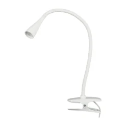 Lámpara de pinza LED Baris de Lindby, blanca, altura 44 cm, 3000K