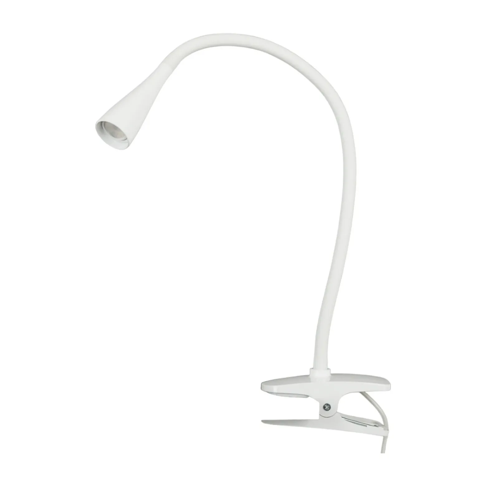 Lámpara de pinza LED Baris de Lindby, blanca, altura 44 cm, 3000K