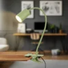 Lámpara de pinza LED Fleks, verde claro, flexible, metal