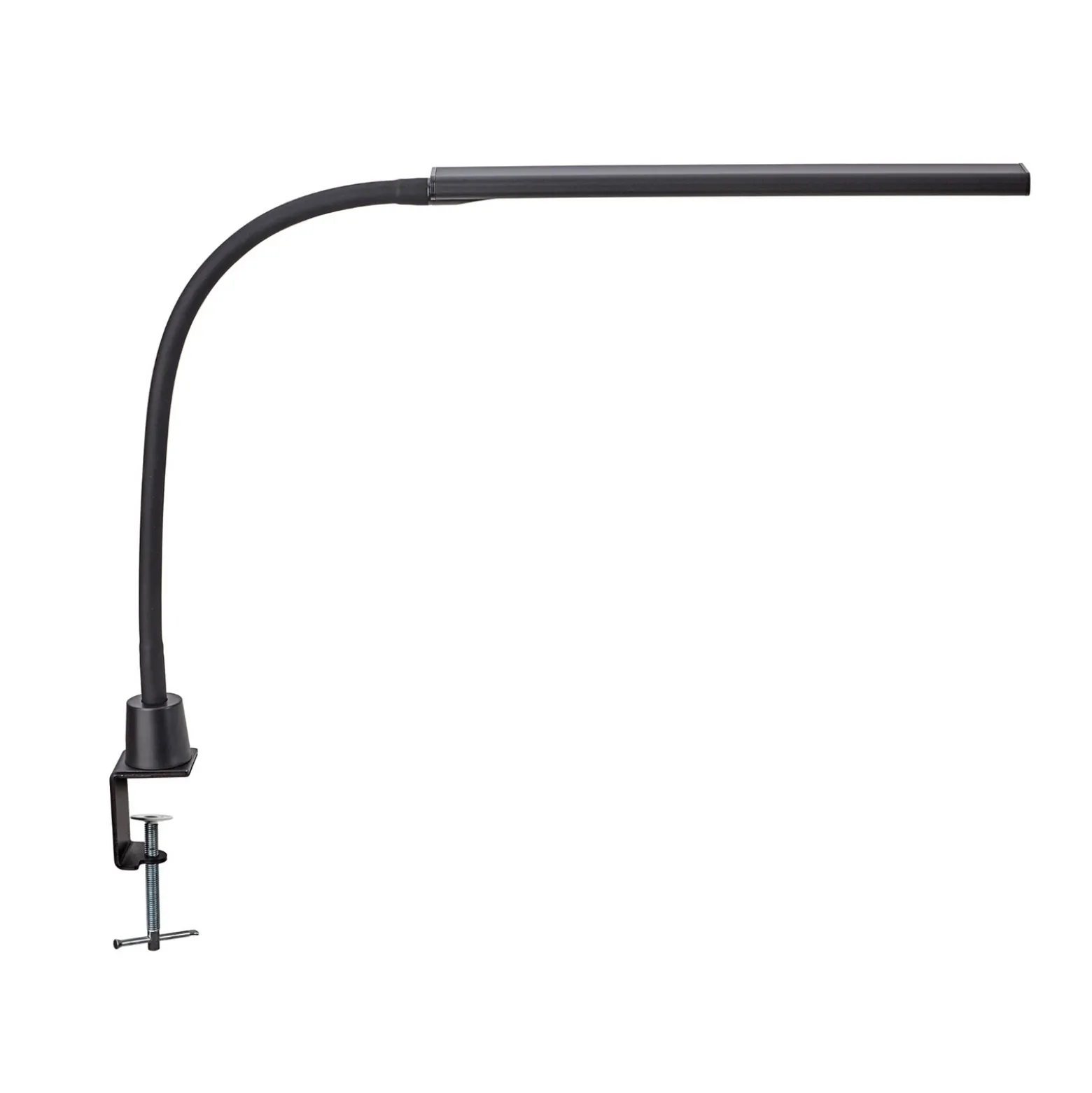 Lámpara de pinza LED MAULpirro, negra, 37 cm, atenuable
