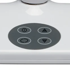 Lámpara de pinza LED MAULwork, blanca, altura 50 cm, atenuable